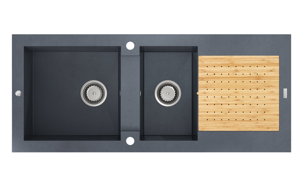 Évier séchant ÉOLE 2 bacs