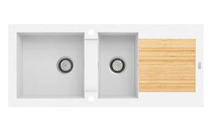 Évier à encastrer multifonction KATLA 2 bacs