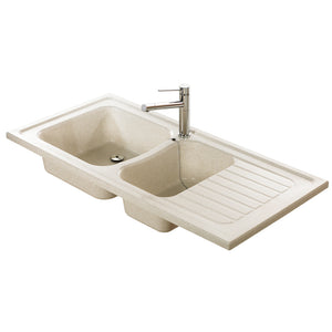 Évier à poser NORMANDIE – 2 cuves – 120 x 60 cm – Minéral