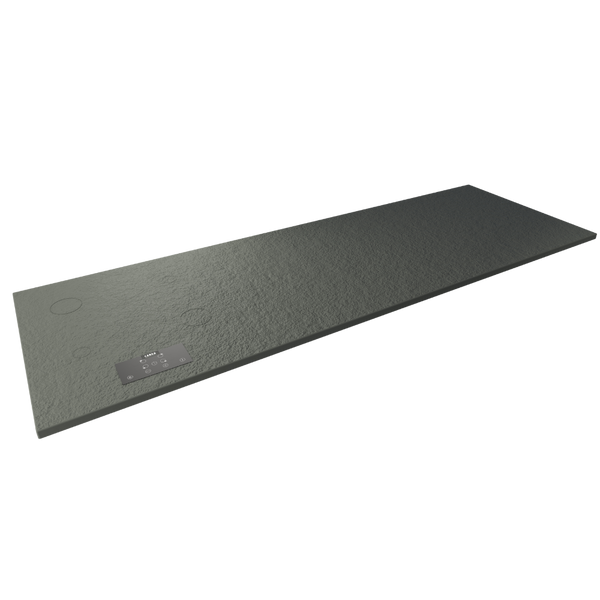 Plan de travail minéral + cuisson invisible 4 zones