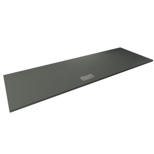 Plan de travail minéral + cuisson invisible 4 zones