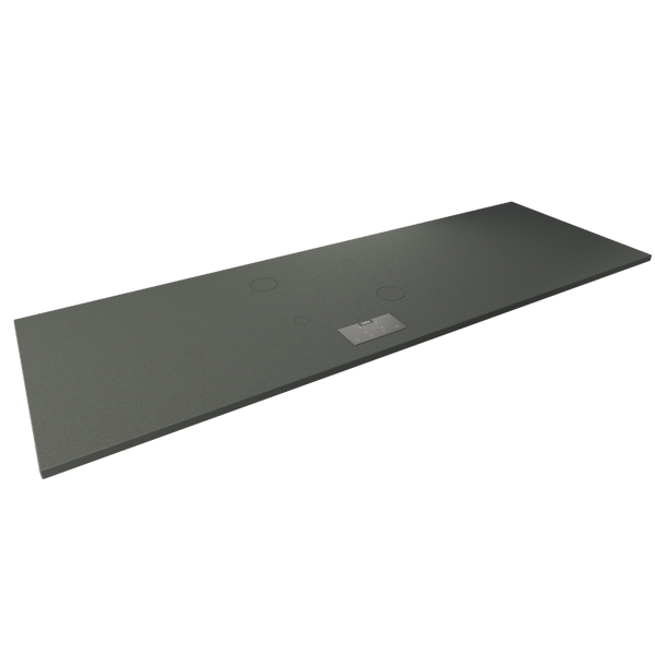 Plan de travail minéral + cuisson invisible 4 zones