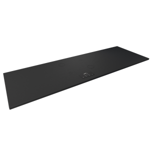 Plan de travail minéral + cuisson invisible 4 zones