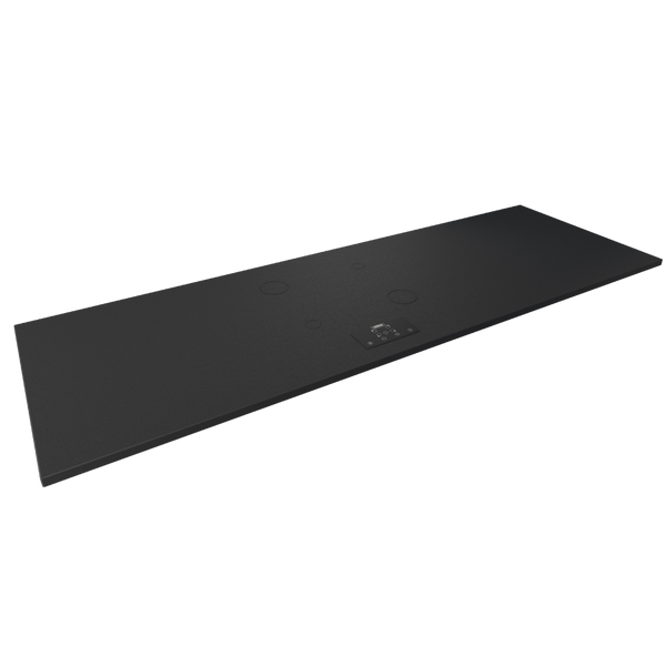 Plan de travail minéral + cuisson invisible 4 zones