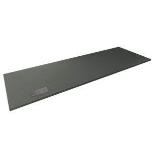 Plan de travail minéral + cuisson invisible 4 zones