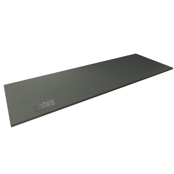 Plan de travail minéral + cuisson invisible 4 zones