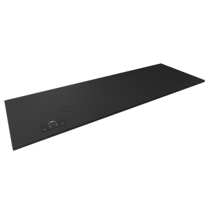 Plan de travail minéral + cuisson invisible 4 zones