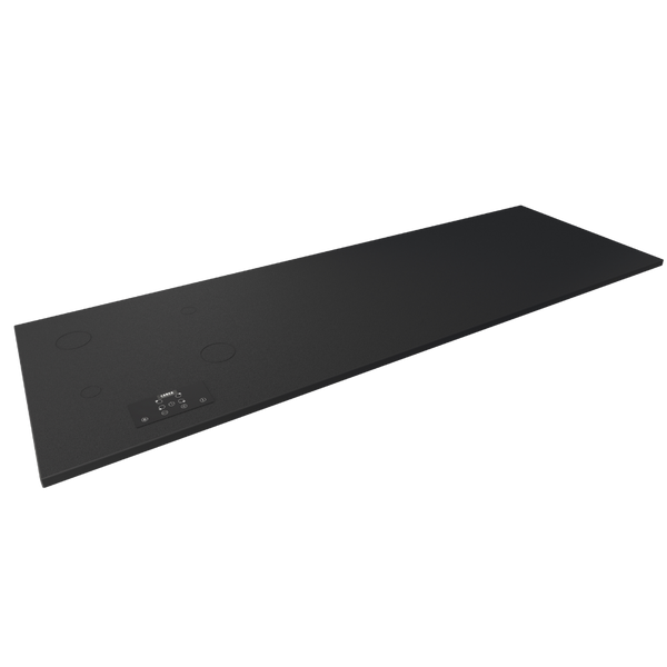 Plan de travail minéral + cuisson invisible 4 zones