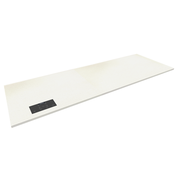 Plan de travail minéral + cuisson invisible 4 zones