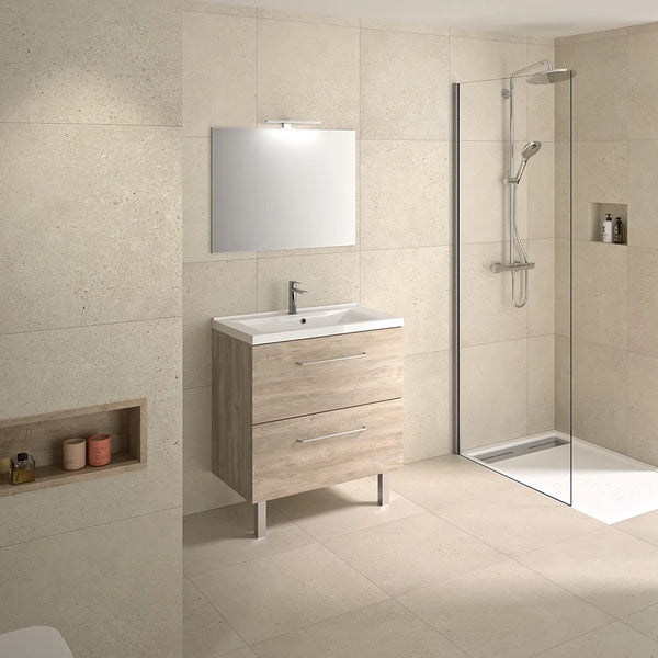 Concept plan vasque + meuble tiroirs LUNEA 80 cm