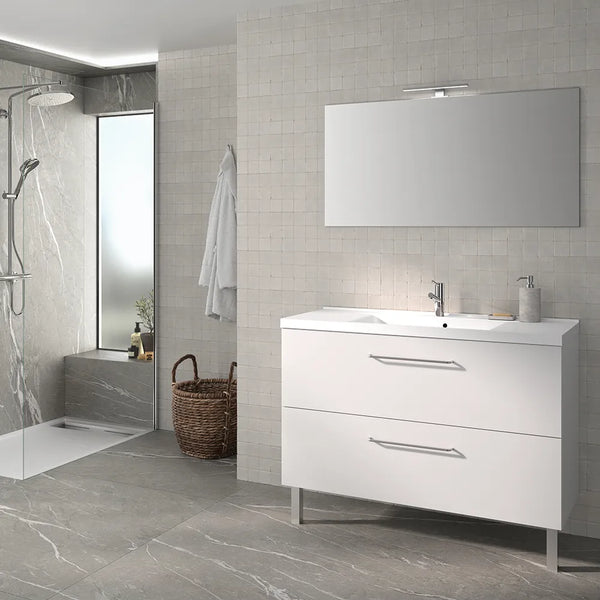 Concept plan vasque + meuble tiroirs LUNEA 120 cm