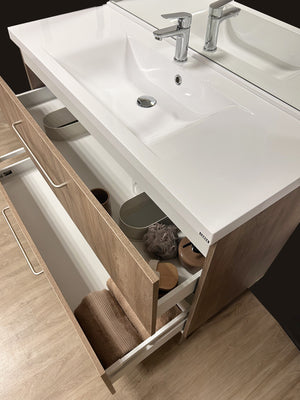 Concept plan vasque + meuble tiroirs LUNEA 120 cm