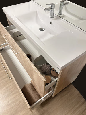 Concept plan vasque + meuble tiroirs LUNEA 120 cm