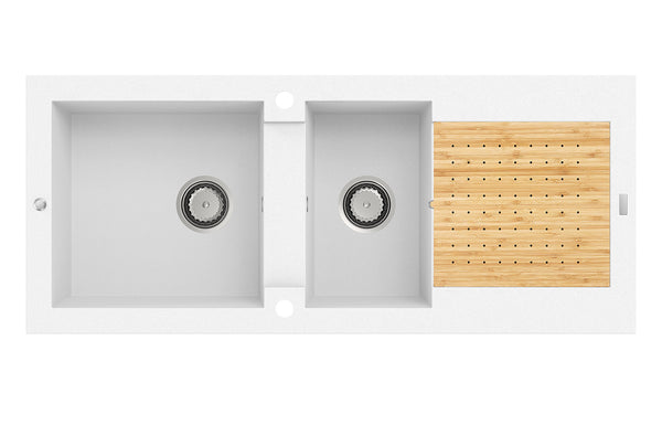 Évier séchant ÉOLE 2 bacs