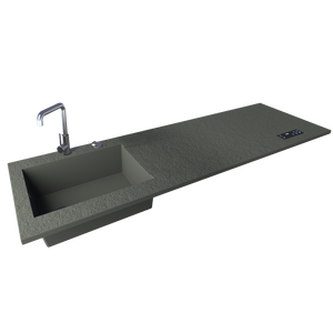 Évier XXL + cuisson invisible 2 zones