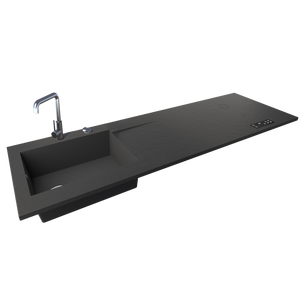 Évier XXL + cuisson invisible 2 zones