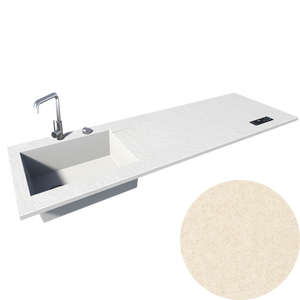 Évier XXL + cuisson invisible 2 zones