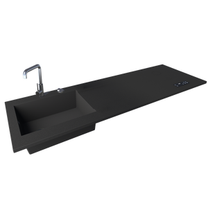 Évier XXL + cuisson invisible 2 zones