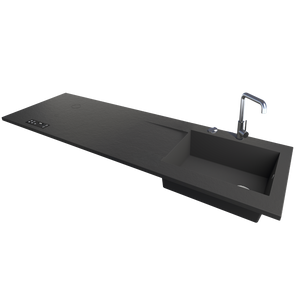 Évier XXL + cuisson invisible 2 zones