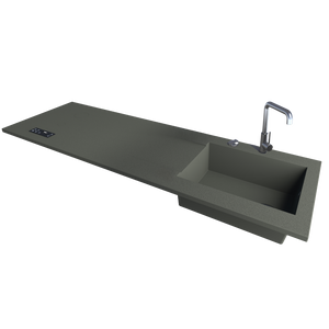 Évier XXL + cuisson invisible 2 zones