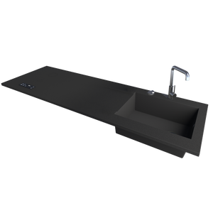 Évier XXL + cuisson invisible 2 zones