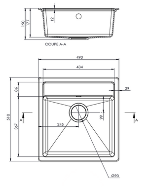 Évier à encastrer ESSENTIA