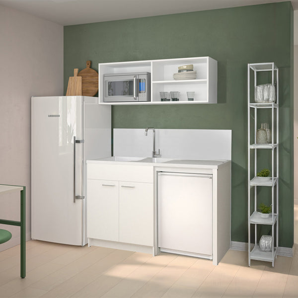 Concept meuble + évier GIGA 140 à poser – 2 cuves – Minéral CAREA®