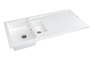 Évier à poser GIGA 120 1,5 cuve 120x60 cm – Minéral – CAREA®