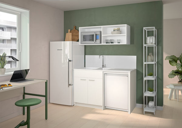 Concept meuble + évier GIGA 140 à poser – 2 cuves – Minéral CAREA®