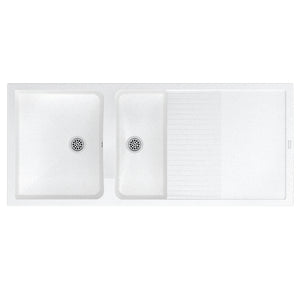 Évier à poser GIGA 140 2 cuves 140x60 cm – Minéral – CAREA®