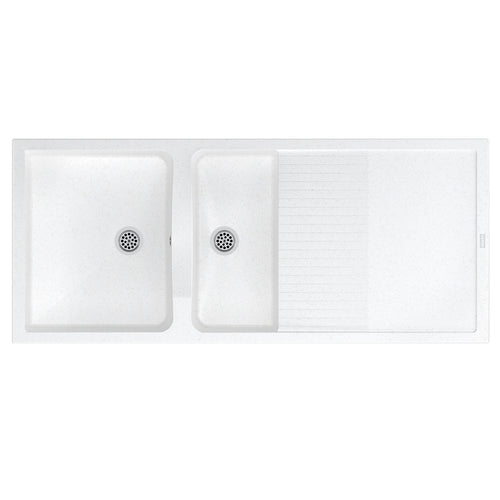 Évier à poser GIGA 140 2 cuves 140x60 cm – Minéral – CAREA®