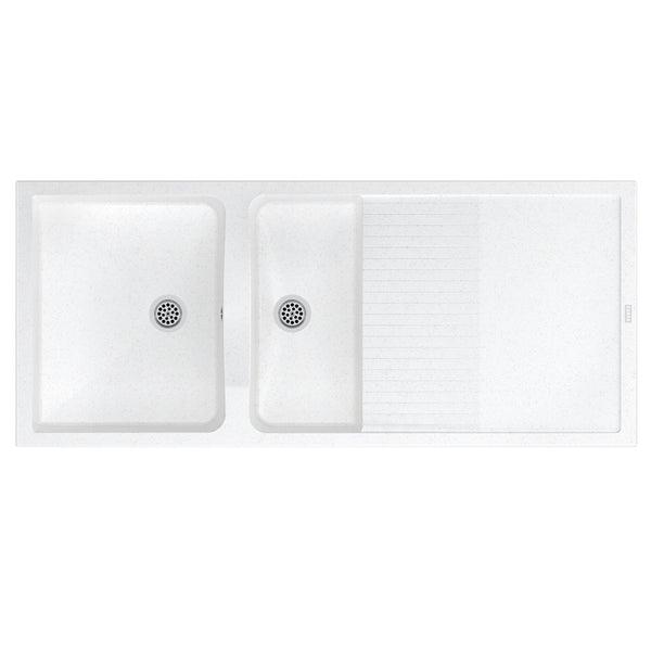 Évier à poser GIGA 140 2 cuves 140x60 cm – Minéral – CAREA®