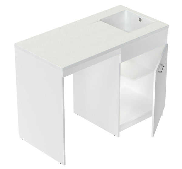 Concept meuble + évier GIGA 120 à poser – 1 cuve – Minéral CAREA®