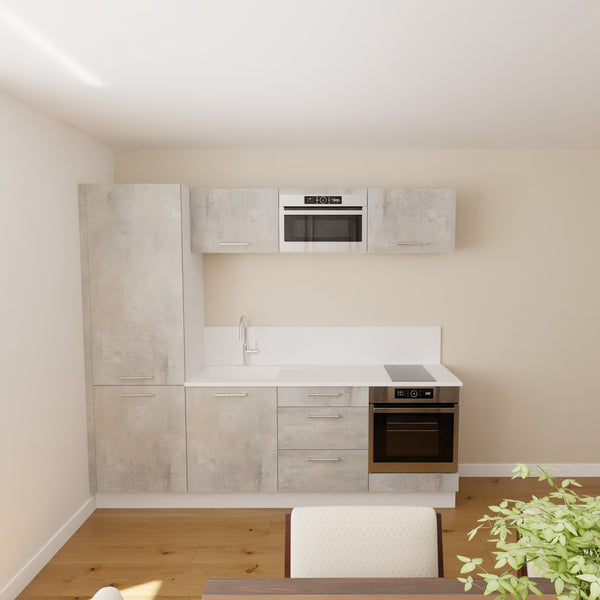 Pack cuisine 240cm avec colonne frigo série 2