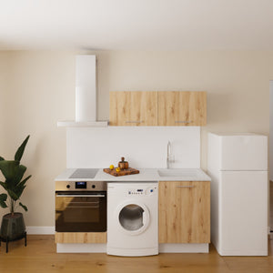 Pack cuisine 180cm emplacement four et zone électroménager série 2