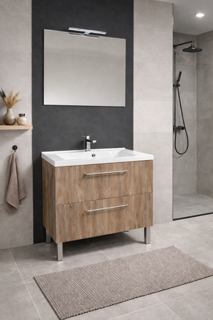 Concept plan vasque + meuble tiroirs LUNEA 80 cm