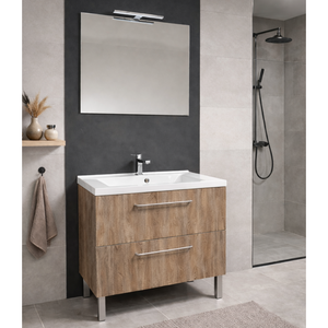 Concept plan vasque + meuble tiroirs LUNEA 80 cm