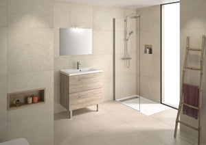 Concept plan vasque + meuble tiroirs LUNEA 80 cm