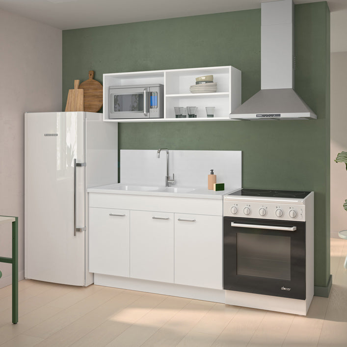 Concept meuble + évier NORMANDIE 120 à poser – 2 cuves – Minéral CAREA®