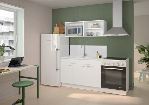 Concept meuble + évier NORMANDIE 120 à poser – 2 cuves – Minéral CAREA®