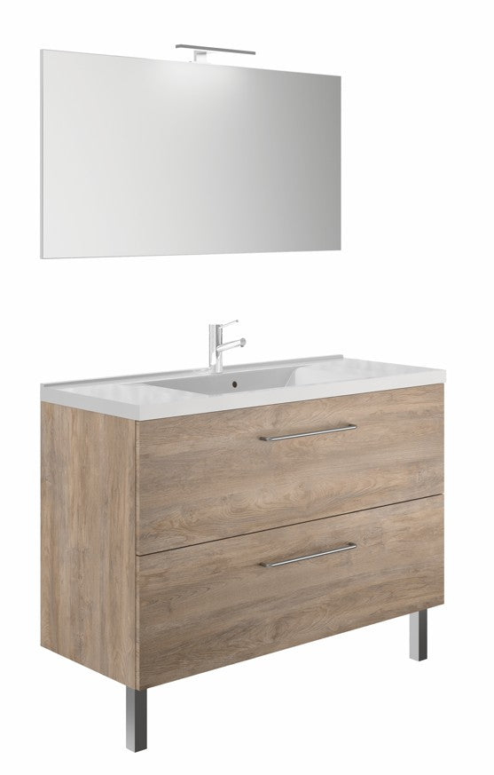 Concept plan vasque + meuble tiroirs LUNEA 120 cm