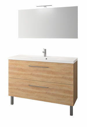 Concept plan vasque + meuble tiroirs LUNEA 120 cm