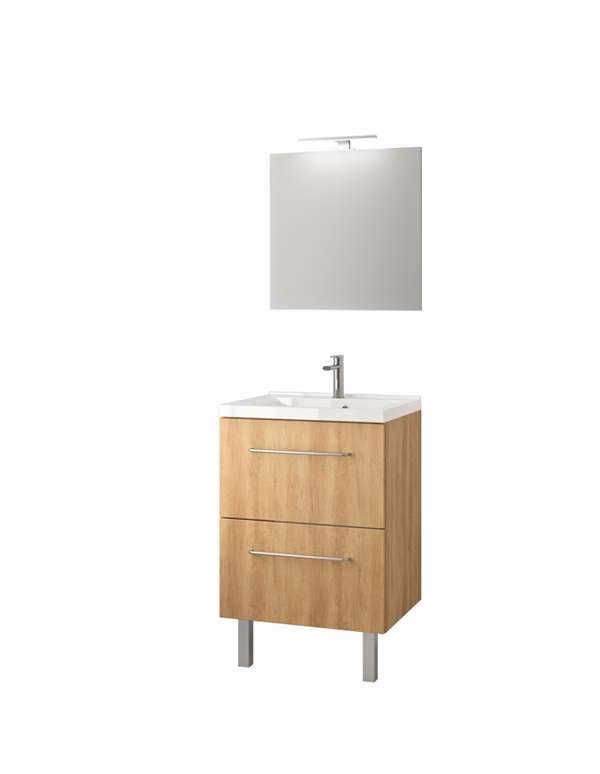 Concept plan vasque + meuble tiroirs LUNEA 70 cm