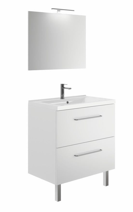 Concept plan vasque + meuble tiroirs LUNEA 80 cm