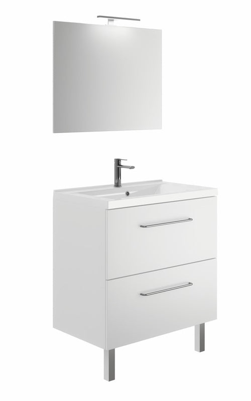 Concept plan vasque + meuble tiroirs LUNEA 80 cm