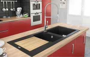 Planche à découper / égouttoir bambou pour éviers Éole