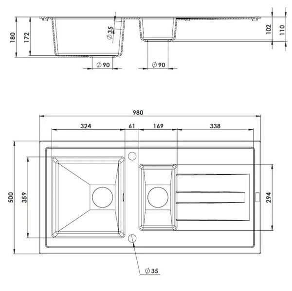 Évier à encastrer ARCOS 1,5 Sable