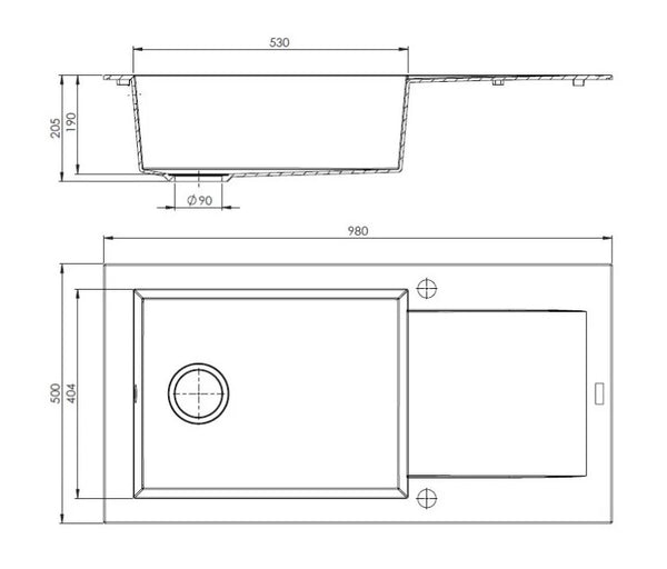 Évier Granit BALSA 1 giga-bac