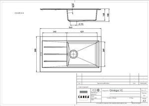 Évier à encastrer OMÉGA 1 bac