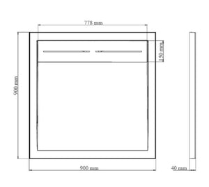 Receveur LUVIA GRIP 90x90 à encastrer ou à poser